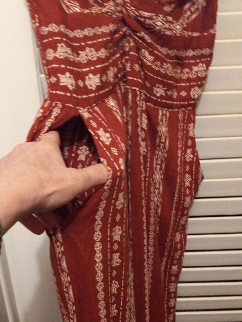ANGIE Twist-Front Striped Jumpsuit - Picture 5 of 8